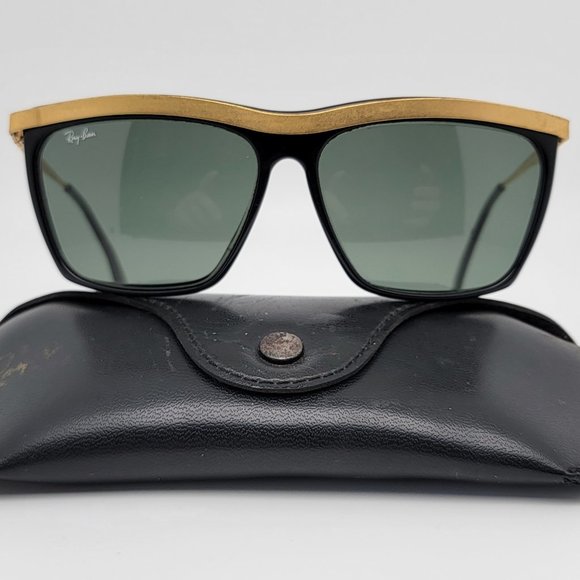 Ray-Ban B&L W0741 Olympian III Gold Frame G-15 Green Lens Sunglasses w/ Case
